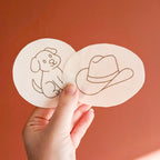 Broderie customisation de vêtements, chien, chapeau cow-boy